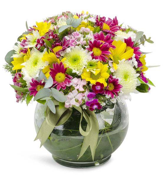 Rengarenk Sevgi Papatya Aranjmanı